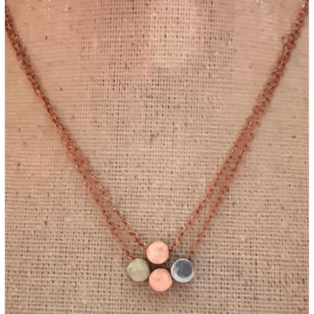Rose Copper Disc Necklace— NWOTS